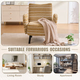 Upholstered Accent Chair Modern Armchair Cozy Reading Chair with Ergonomic Backrest & Storage Pocket