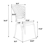 3pcs Patio Chair Set Outdoor Conversation Chat Set Garden Seating Group with Rustproof Frame, Cushion & Table