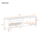 TV Stand for TVs up to 75", TV Console Media Console TV Cabinet Media Entertainment Center with Adjustable Shelves & Sliding Door