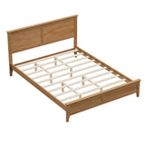 Modern Solid Wood Queen Size Platform Bed with Sturdy Wooden Slats Support,No Box Spring Needed