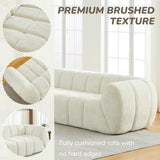 Cloud Sofa Couch, Upholstered 3-Seat Sofa, Beige