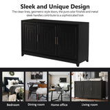 TV Stand for TVs up to 65 Inches, Modern Entertainment Center Media Console Cabinet with 2 Spacious Storage Space, Solid Wood Legs for Living room