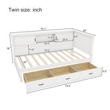 L-Shaped Bed Frame with Drawer and and Bookcase,Corner Bed Wooden Captain Bed with Led Downlight and USB Port for Small Room,Bedroom, Guest Room