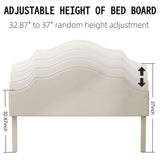 Queen Size Bed Frame Upholstered Platform Bed with Adjustable Headboard,Linen Fabric Padded,Modern Simple Style Platform Bed No Box Spring Needed, Easy Assembly