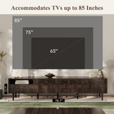 78 " Mid Century Modern TV Stand for 65+ Inch TVs, TV Console with Storage Cabinets for Living Room, Entertainment Center Storage