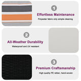 Wicker Porch Swing, 2-Seater Hanging Bench With Chains, Patio Furniture Swing For Backyard Garden Poolside