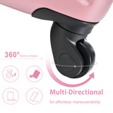 20-Inch Hardshell Carry-On Luggage, Lightweight Durable ABS Suitcase with Spinner Wheels, Built-in TSA Lock, 2 Packing Cubes