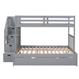 Twin over Full Bunk Bed with Twin Size Trundle