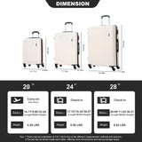 9-Piece Set (20"24"28 + a backpack, a toiletry bag, and 4 storage bags) ,ABS+PC Hardshell Carry on Luggage Set with TSA Lock Carry On Suitcase Luggage Durable Suitcase