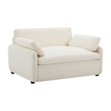 Modern Oversized Chenille Accent Chair with Pillows, Comfy Armchair Single Sofa