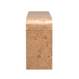 60"W Modern Console Table with Burl Wood Veneer, Entryway Table Sofa Table Suitable for Living Room, Foyer, Corridor, Brown