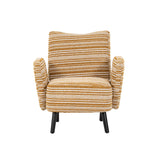 Upholstered Accent Chair Modern Armchair Cozy Reading Chair with Ergonomic Backrest & Storage Pocket