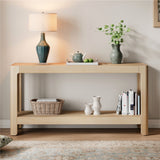 Console Table Modern Farmhouse Entryway Table Sofa Table Accent Table with Rounded Corners