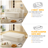 78.7" Modern 2-in-1 Foldable Sofa with Functional Blanket and 2 Soft Pillows,Comfortable Corduroy Sofa, Convertible Sleeper Sofa Bed, Deep Seat Sofa Couch