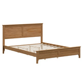 Modern Solid Wood Queen Size Platform Bed with Sturdy Wooden Slats Support,No Box Spring Needed