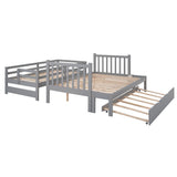 Twin over Full Bunk Bed with Twin Size Trundle