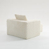 Corduroy compression sofa with Ottoman