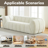 Cloud Sofa Couch, Upholstered 3-Seat Sofa, Beige