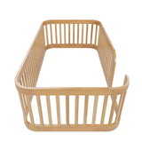 Wood Floor Bed Frame with Fence