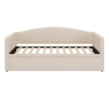 Twin Size Daybed with Extended Pop Up Trundle, Upholstered Sofa Bed Daybed, Space-Saving Twin to King Design, Perfect for Guest Room, Velvet