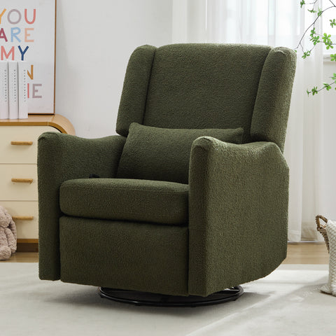 Wingback Recliner Chair Gliding Recliner Rocking Nursery Chair Accent Chair