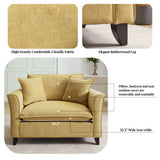 Chenille Upholstered Oversized Armchair Accent Chair, Comfy Single Sofa with Pillows