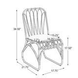 Outdoor PE Wicker Dining Chairs with Washable Cushion Set of 2, Outdoor Rattan chairs for Backyard, Poolside, Garden,Patio,Natural