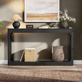 Entryway Console Table Storage Sofa Side Table Display Stand Accent Table, Black