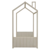 Twin Size Velvet House Bed Wood Bed