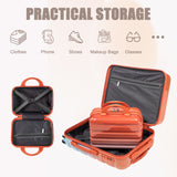 14"/20" 2 pcs/set in PC Spinner Wheel Luggage, Carry on Suitcase, With Gradient Color and Combination Lock