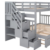 Twin over Full Bunk Bed with Twin Size Trundle