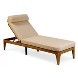 4-Position Adjustable Outdoor Chaise Lounge with Water-Resistant Cushion & Head Pillow, Patio Recliner Sun Lounge Chair Daybed, Brown