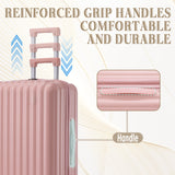 20"/24"/28" 3 pcs/set in ABS Spinner Wheel Luggage, Carry on Suitcase, with Cup Holder & USB Port & Phone Holder