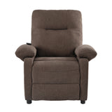 160°Recliner Chair for Elderly Seniors-Manual Push Back Reclining Chair with 8-Point Massage & Heating, Plush Chenille Fabric & Remote Control, Side Storage Pockets for Living Room, Bedroom