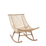 Outdoor Rocking Chair, Weather-Resistant PE Rattan Patio Rocker with Sturdy Metal Frame, Ergonomic Curved Lounge Chair