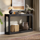 Entryway Console Table Storage Sofa Side Table Display Stand Accent Table, Black
