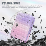 20"/24"/28" 3 pcs/set in PC Spinner Wheel Luggage, Carry on Suitcase, With Gradient Color and Combination Lock(Pink+Purple)