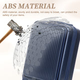 14"/20" 2 pcs/set in ABS Spinner Wheel Luggage, with Combination Lock and Front Opening Design, 14" Cosmetic Case