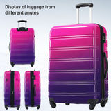 Hardshell Luggage Sets 3 Piece Gradient Color Expandable Suitcase with Spinner Wheels and TSA Lock Lightweight 20" 24" 28" Available