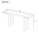 Large 60-Inch Console Table with Geometric Clean Lines Design,Stylish Entryway Table with Painted Finish and Adjustable Feet,Suitable for Living Room,Entryway,Hallway