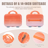 14"/20" 2 pcs/set in PC Spinner Wheel Luggage, Carry on Suitcase, With Gradient Color and Combination Lock