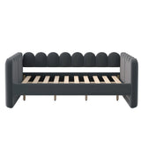 Queen Size Daybed Bed Upholstered Sofa Bed, Gray