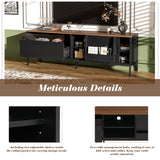 TV Stand for TVs up to 75", TV Console Media Console TV Cabinet Media Entertainment Center with Adjustable Shelves & Sliding Door