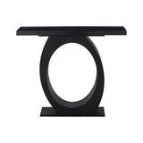 39"W Console Table Side Table, Entryway Table with Egg-Shaped Base for Living Room or Bedroom, Black