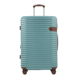 24-Inch Hardshell ABS Luggage, Lightweight Expandable Checked Suitcase with Spinner Wheels, TSA Lock, 2 Packing Cubes (Blue)