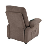 160°Recliner Chair for Elderly Seniors-Manual Push Back Reclining Chair with 8-Point Massage & Heating, Plush Chenille Fabric & Remote Control, Side Storage Pockets for Living Room, Bedroom