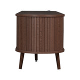 70 Inch Mid Century Modern TV Stand, TV Stand for 80 Inch TV, TV Stand with Tambour Doors, Drawers and Power Outlet, TV Consoles for Living Room, Bedroom