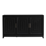TV Stand for TVs up to 65 Inches, Modern Entertainment Center Media Console Cabinet with 2 Spacious Storage Space, Solid Wood Legs for Living room