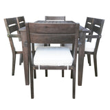 7-Piece Outdoor Dining Set, All-Weather Patio Furniture Set with Dining Table and Chairs, Acacia Wood Frame