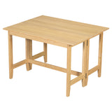 Modern Wood Extendable Dining Table with 18" Drop Leaf for Small Places